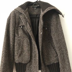 Zara brown tweed bomber type jacket